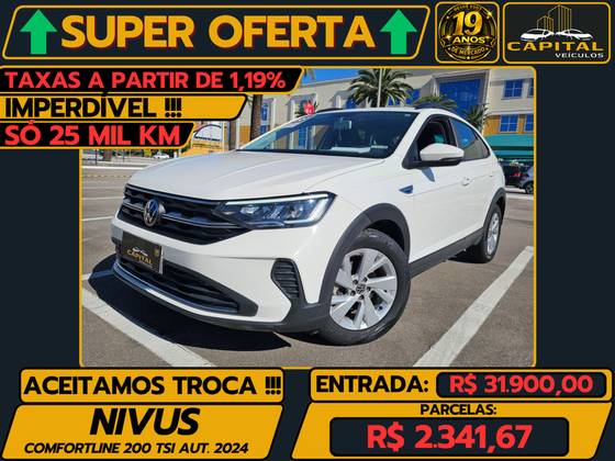 VOLKSWAGEN NIVUS 1.0 200 TSI TOTAL FLEX COMFORTLINE AUTOMÁTICO VOLKSWAGEN NIVUS 1.0 200 TSI TOTAL FLEX COMFORTLINE AUTOMÁTICO